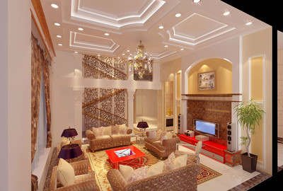 歐式奢華，雅致生活 600平自建別墅裝修實(shí)景賞析